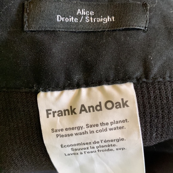SOLD Frank & Oak Alice Straight Pant 6 Ankle Crop Quality Trousers pockets NWOT - Picture 4 of 4